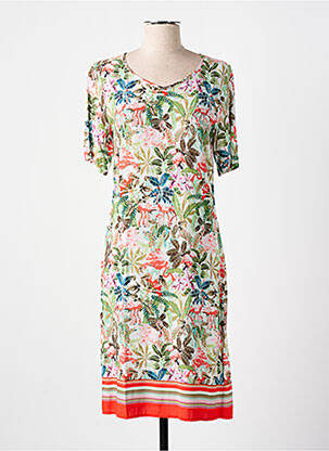 Rochie midi croială fluidă mâneci scurte verde CONCEPT K femeie
