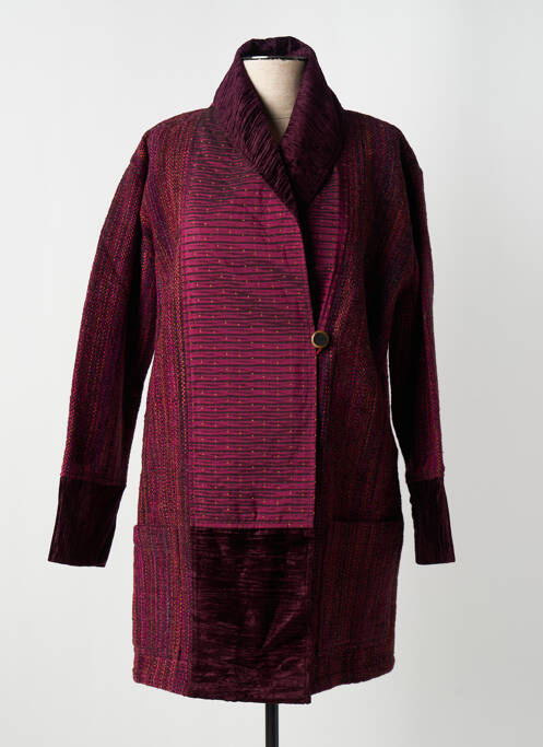 Palton lung violet NID D'ABEILLE femeie