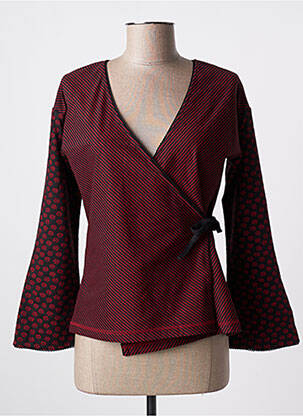 Cardigan petrecut roșu NID D'ABEILLE femeie