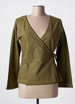 Cardigan petrecut verde NID D'ABEILLE femeie