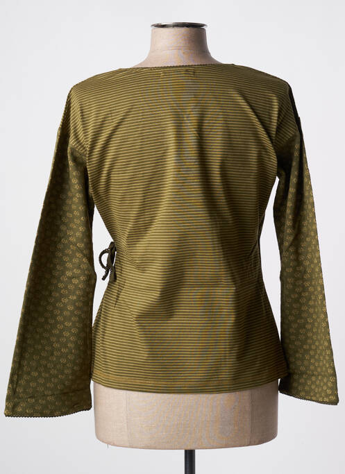 Cardigan petrecut verde NID D'ABEILLE femeie