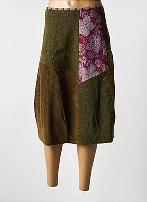 Fustă midi verde NID D'ABEILLE femeie