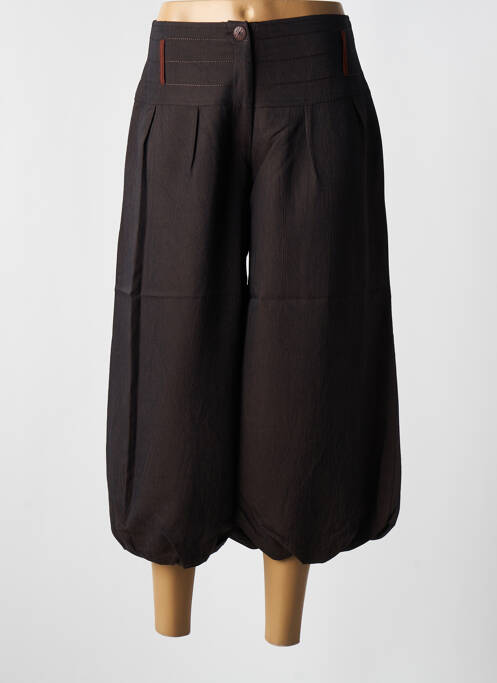 Pantalon trei sferturi maro ZELTI femeie