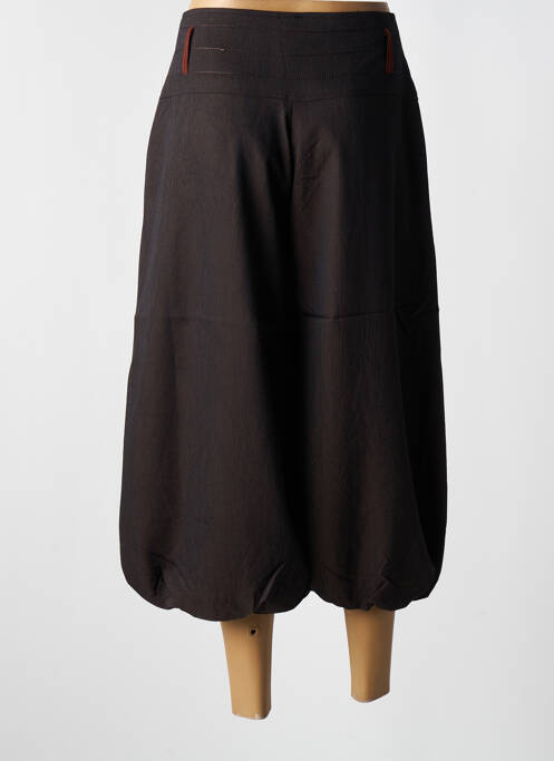 Pantalon trei sferturi maro ZELTI femeie