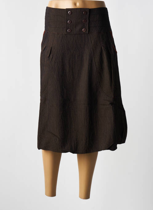 Fustă midi maro ZELTI femeie