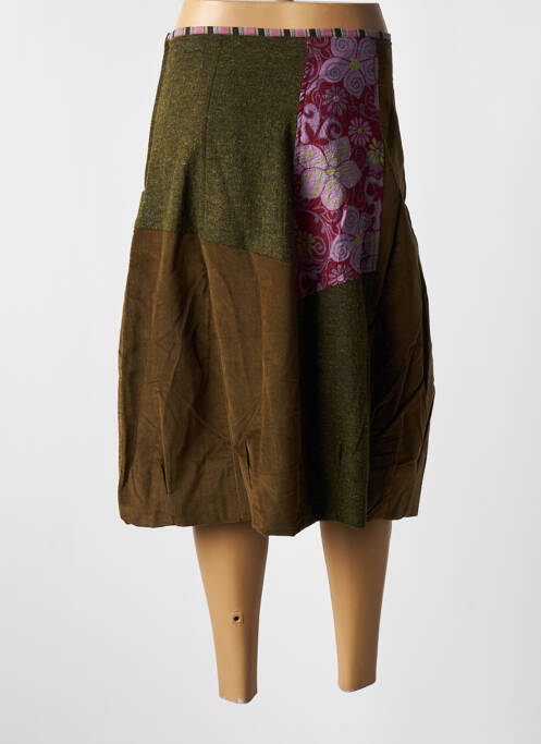 Fustă midi verde NID D'ABEILLE femeie