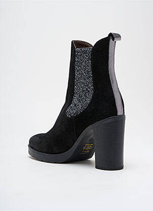 Botine/ghete nubuc toc de 7 la 9 cm negru MINKA DESIGN femeie
