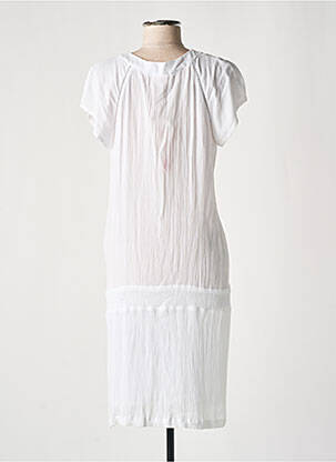 Rochie midi croială fluidă mâneci scurte alb PINK P femeie