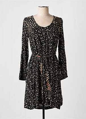 Rochie midi imprimeu floral mâneci lungi negru BANANA MOON femeie