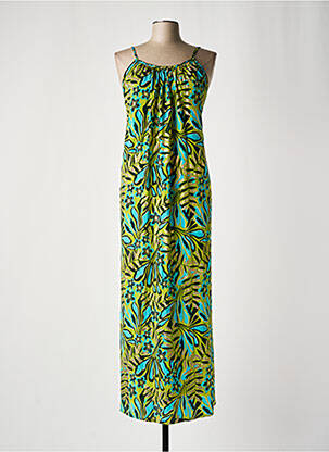 Rochie lungă verde LARA-ETHNICS femeie