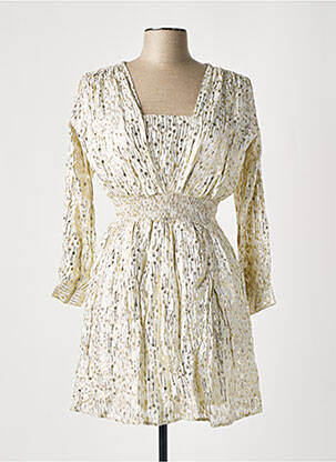 Rochie scurtă bej LARA-ETHNICS femeie