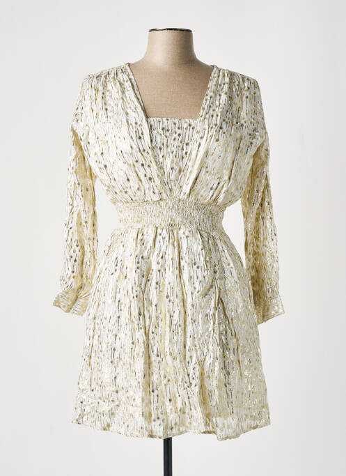 Rochie scurtă bej LARA-ETHNICS femeie