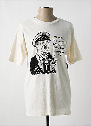 Tricou bej CAPTAIN FIN bărbat