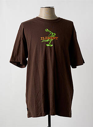 Tricou bio mâneci scurte maro ELEMENT bărbat