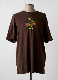 Tricou elasticitate mâneci scurte maro ELEMENT homme