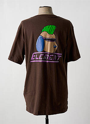 Tricou bio mâneci scurte maro ELEMENT bărbat