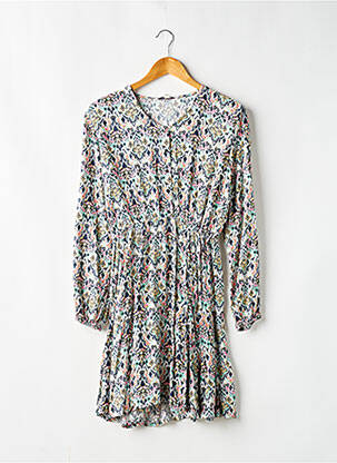 Rochie midi guler rotund mâneci lungi albastru GARCIA fată