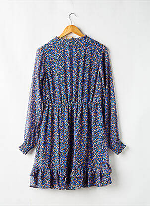 Rochie midi guler rotund mâneci lungi albastru GARCIA fată