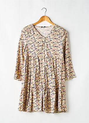 Rochie midi mâneci lungi galben GARCIA fată