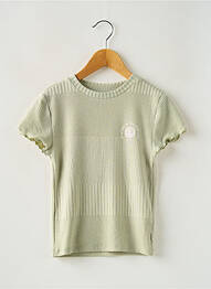 Tricou croială cambrată mâneci scurte verde GARCIA fille