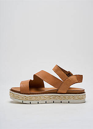 Sandale/pantofi decupați material neted toc de 4 la 6 cm maro ALTEX femeie