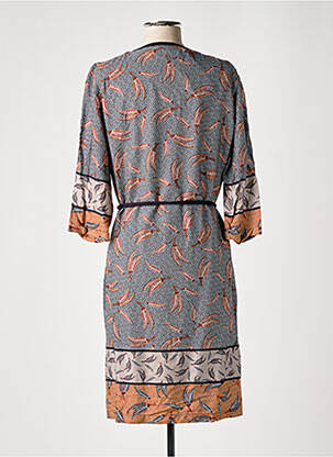 Rochie midi mâneci 3/4 mâneci 3/4 albastru GRIFFON femeie