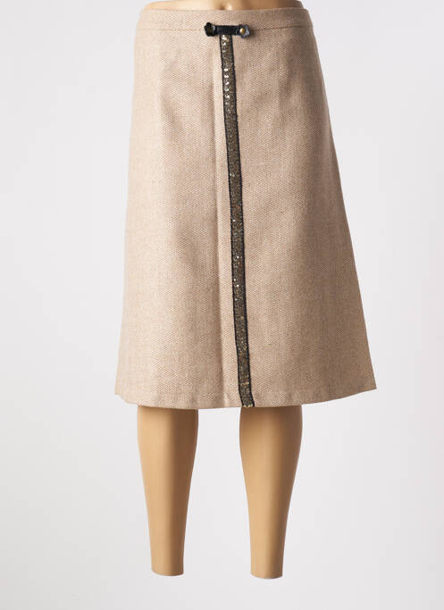 Fustă midi bej HIPPOCAMPO femeie