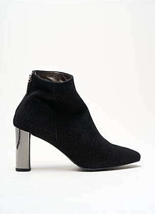 Botine/ghete vârf ascuțit toc de 7 la 9 cm negru PERLATO femeie