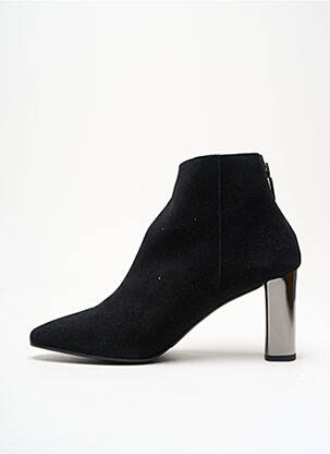 Botine/ghete vârf ascuțit toc de 7 la 9 cm negru PERLATO femeie