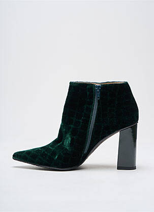 Botine/ghete vârf ascuțit toc de 7 la 9 cm verde LODI femeie