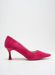 Pantofi cu toc nubuc toc de 4 la 6 cm roz LODI femme