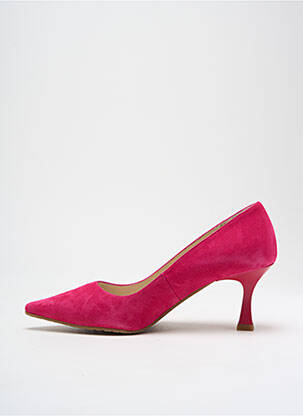 Pantofi cu toc nubuc toc de 4 la 6 cm roz LODI femeie