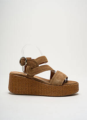 Sandale/Pantofi decupați maro ALPE femeie