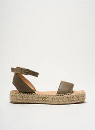 Espadrile toc de 4 la 6 cm verde PÖLKA femme