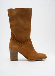 Cizme nubuc toc de 4 la 6 cm maro ALIWELL femme