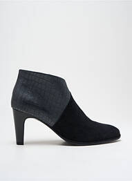 Botine/ghete țesătură satinată toc de 4 la 6 cm negru ADIGE femeie