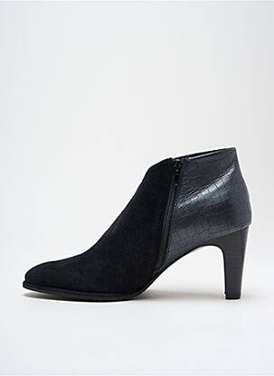 Botine/ghete țesătură satinată toc de 4 la 6 cm negru ADIGE femeie