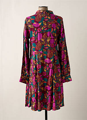 Rochie midi imprimeu floral mâneci lungi roz AGATHE & LOUISE femeie
