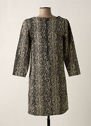 Rochie scurtă mâneci 3/4 mâneci 3/4 bej VINTAGE LOVE femeie