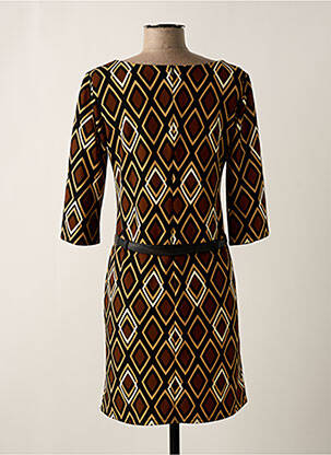 Rochie scurtă mâneci 3/4 mâneci 3/4 maro ZEPELINE femeie