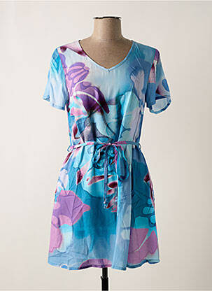 Rochie scurtă mâneci scurte mâneci scurte albastru AGATHE & LOUISE femeie