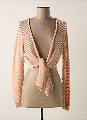 Vestă cu mâneci lungi roz COULEURS DU TEMPS femeie