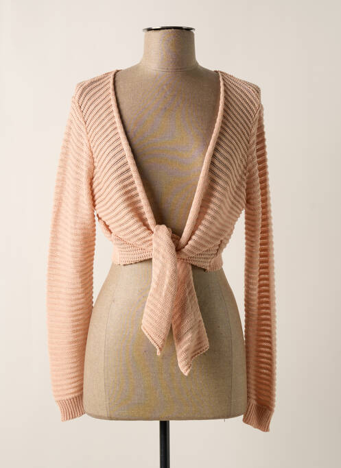 Vestă cu mâneci lungi roz COULEURS DU TEMPS femeie