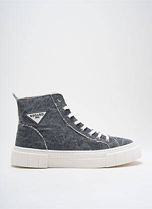 Adidași material neted toc de 4 la 6 cm gri REGARD femeie