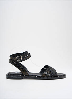 Sandale/pantofi decupați chiquet toc plat până la 3 cm negru REGARD femeie