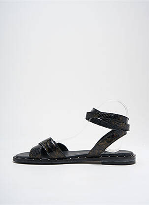 Sandale/pantofi decupați chiquet toc plat până la 3 cm negru REGARD femeie