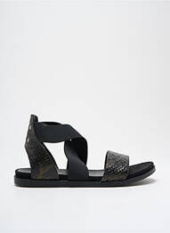Sandale/pantofi decupați vârf deschis toc plat până la 3 cm negru REGARD femme