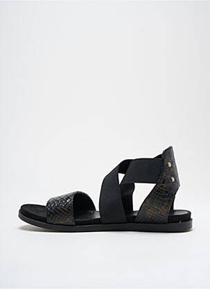 Sandale/pantofi decupați vârf deschis toc plat până la 3 cm negru REGARD femeie