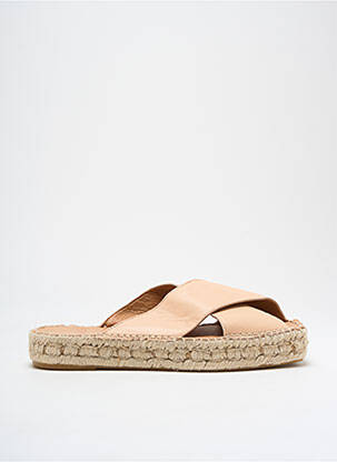 Espadrile țesătură satinată toc plat până la 3 cm bej PÖLKA femeie