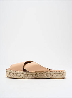 Espadrile țesătură satinată toc plat până la 3 cm bej PÖLKA femeie